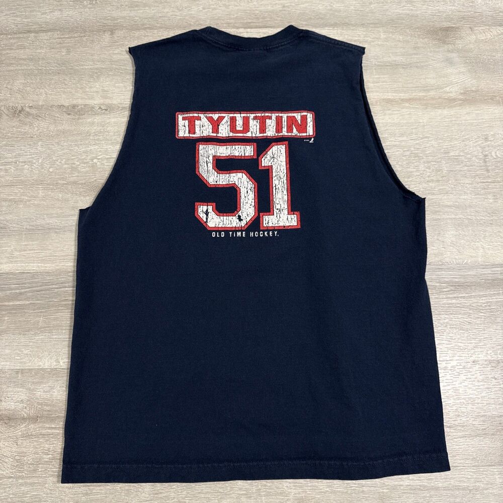 Fedor Tyutin Shirt New York Rangers NHL Vintage Men’s Blue XL Sleeveless